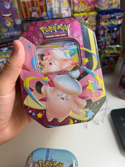 Pokemon Trading Card Game Tin With Mega Clefable Gx Card