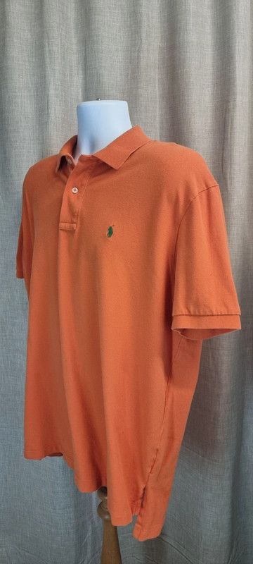 Polo By Ralph Lauren Men's Size XL (Chest 48") Short Sleeved Orange Polo Shirt imagen 3