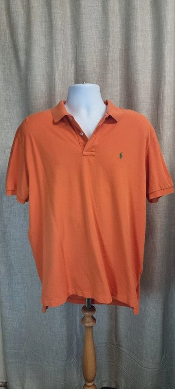 Polo By Ralph Lauren Men's Size XL (Chest 48") Short Sleeved Orange Polo Shirt