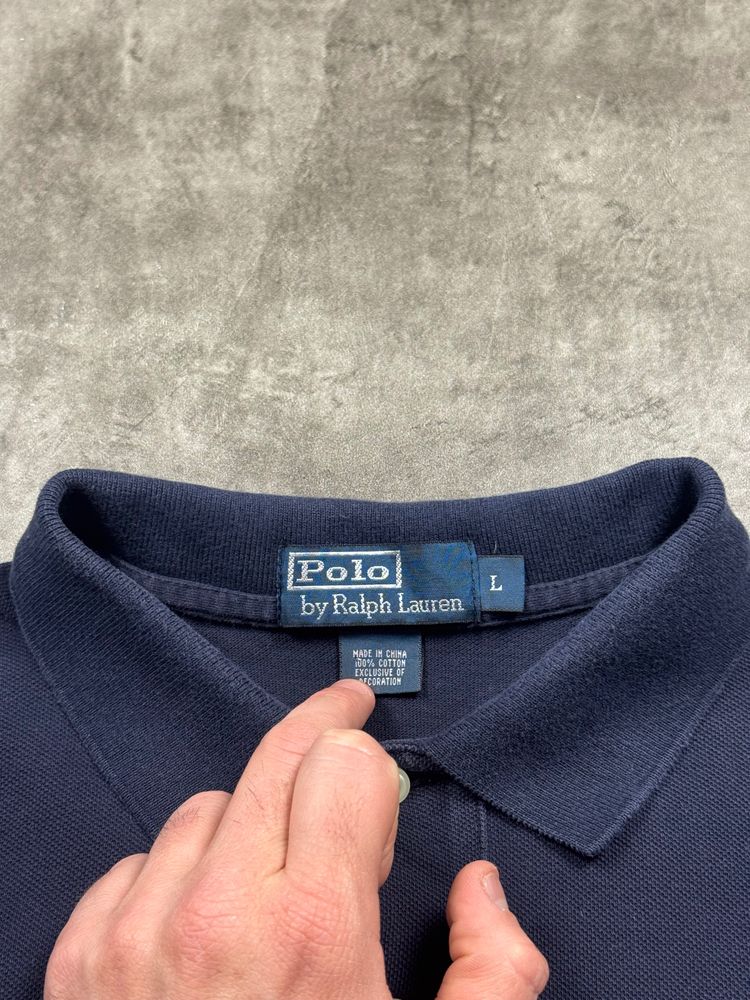 Polo By Ralph Lauren Navy Blue Polo Shirt obraz 4