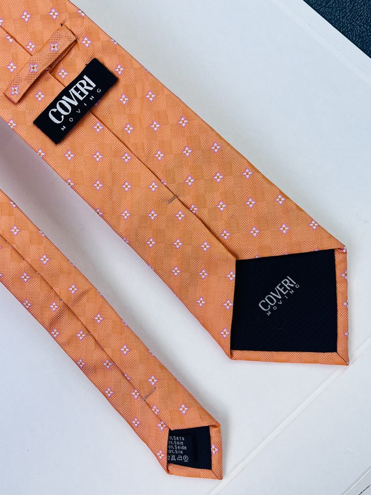 Coveri Moving Orange Patterned Tie 4