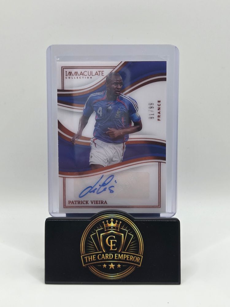 Patrick Vieira (France) 81/99 Autographed Card Immaculate 2023-2024