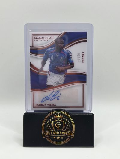 Patrick Vieira (France) 81/99 Autographed Card Immaculate 2023-2024