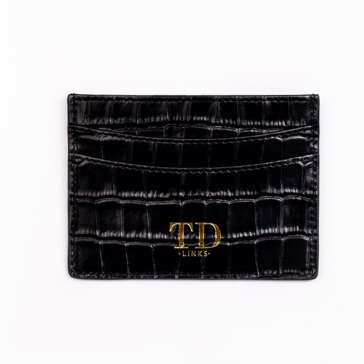 TD Links Black Croco Card Holder product image