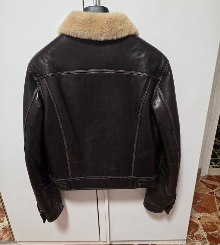 Immagine di Jil Sander Leather Jacket With Shearling Collar 3