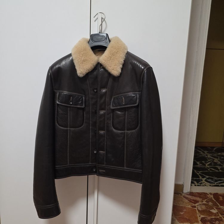Immagine di Jil Sander Leather Jacket With Shearling Collar 1