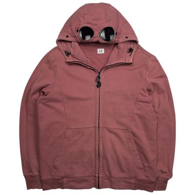 C.P. Company Diagonal Raised Fleece Goggle Full Zip - Rose