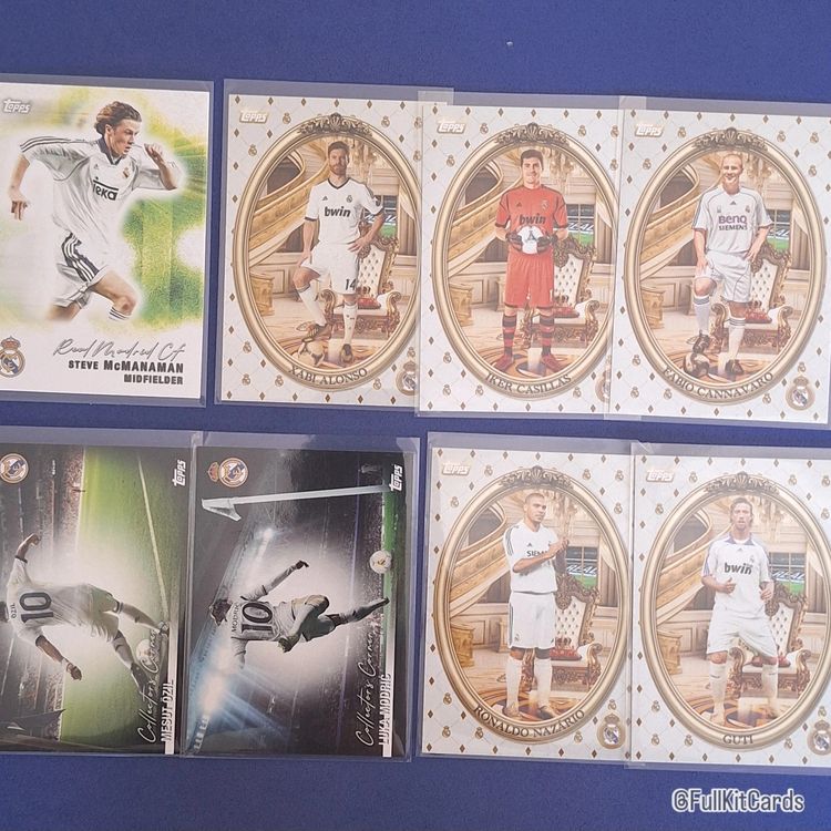 Real Madrid CF Real Madrid Legends 8 Card Bundle Topps Football Cards Ronaldo Casillas Xabi Alonso Mint product image