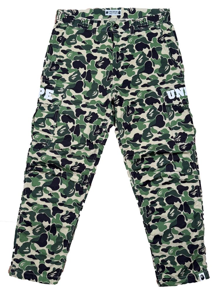 Bape Camo Print Undefeated Cargo Trousers image 1