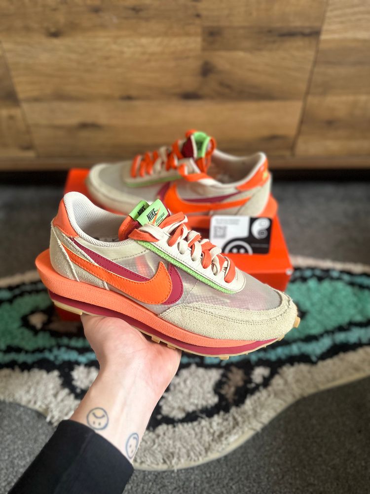 Nike Nike LD Waffle sacai CLOT Kiss of Death Net Orange Blaze U.K. 7.5 product image