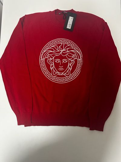 Versace Knit Sweater With Medusa Embroidery