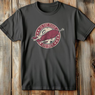 OuterSpaceFont_10 Rocket T-Shirt 1