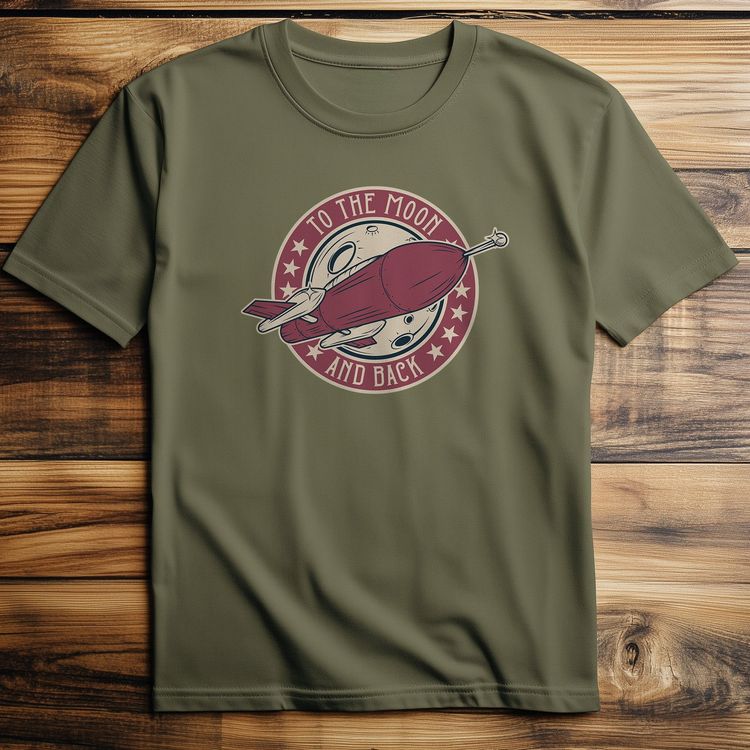 OuterSpaceFont_10 Rocket T-Shirt 5