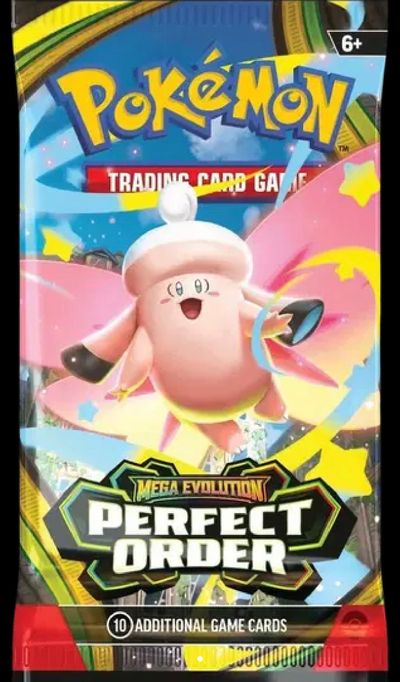 (Rip Til U Hit EX+)Pokémon Trading Card Game Mega Evolution Perfect Order Booster Pack Rip&Ship