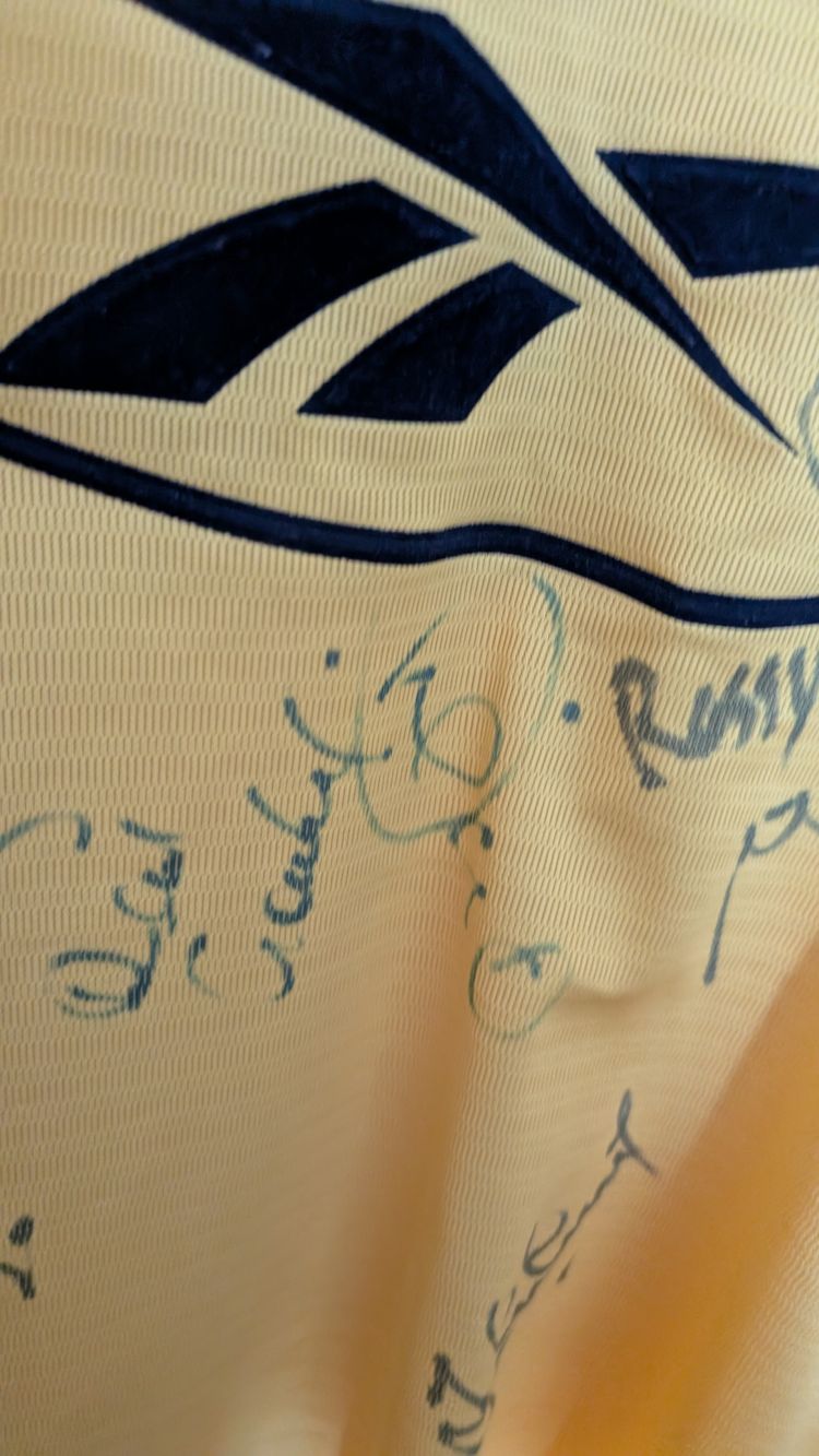 Bolton Wanderers  1998-1999 away Yellow signed obraz 4