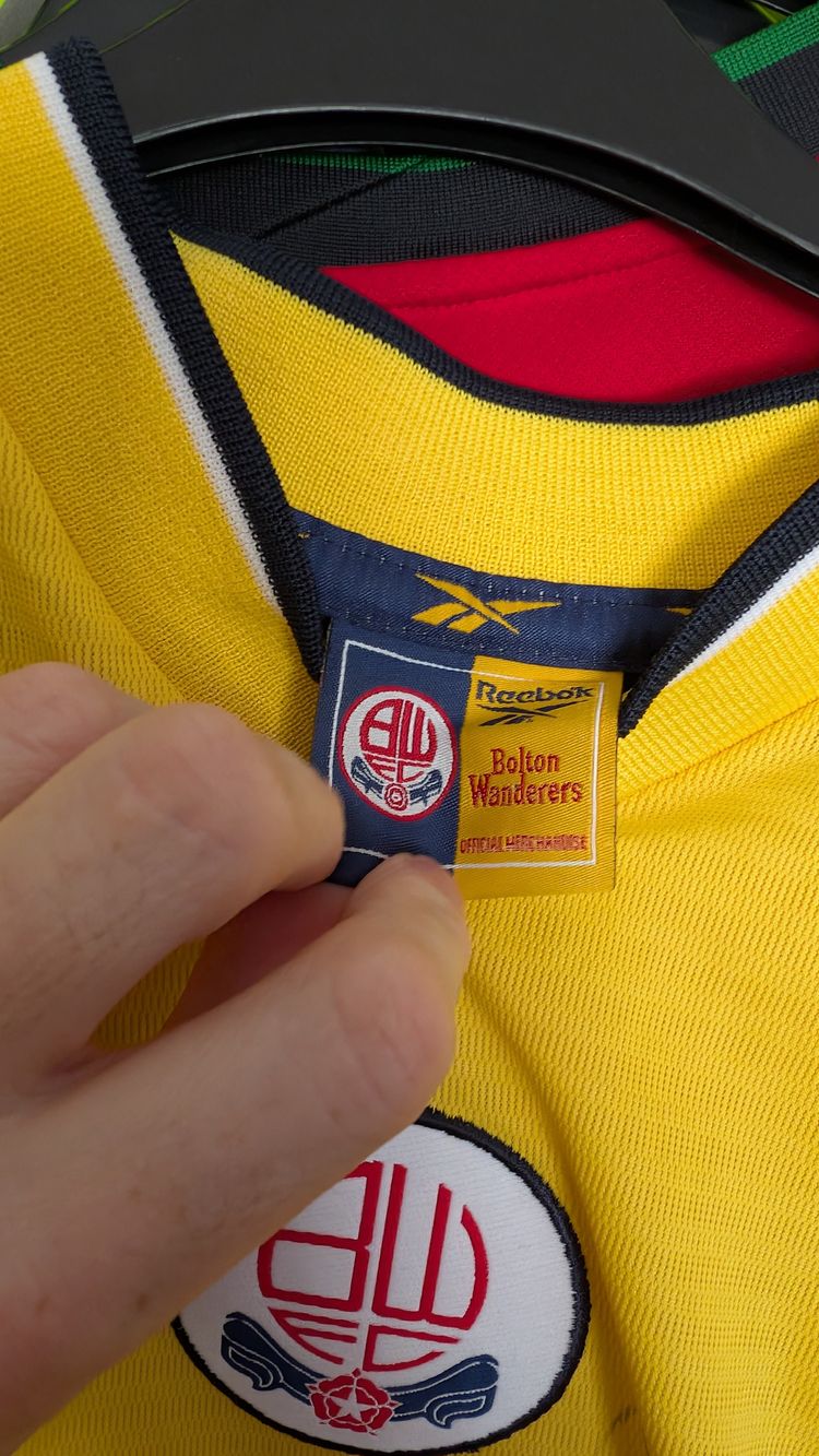 Bolton Wanderers  1998-1999 away Yellow signed obraz 9