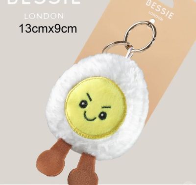 Plush Boiled Half Egg Bag Charm By Bessie London