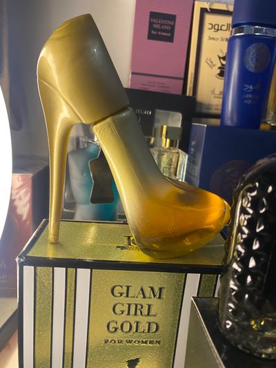 Gold High Heel Shoe Shaped Perfume Bottle