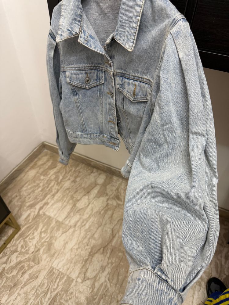 Light Blue Denim Jacket obraz 3