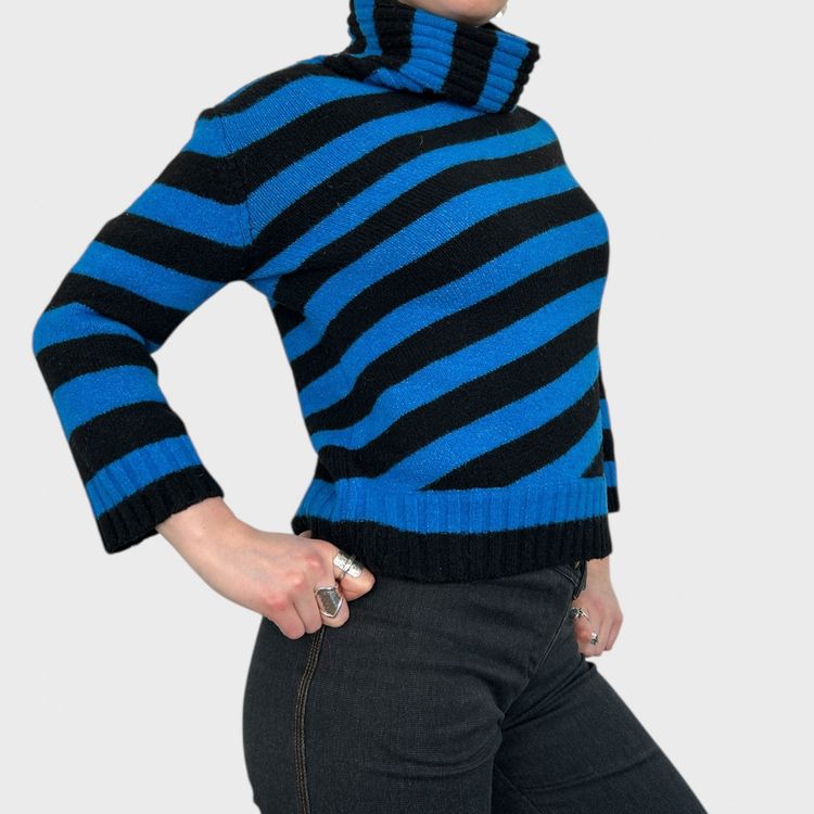 Miss Sixty Blue Striped Knit Jumper - M