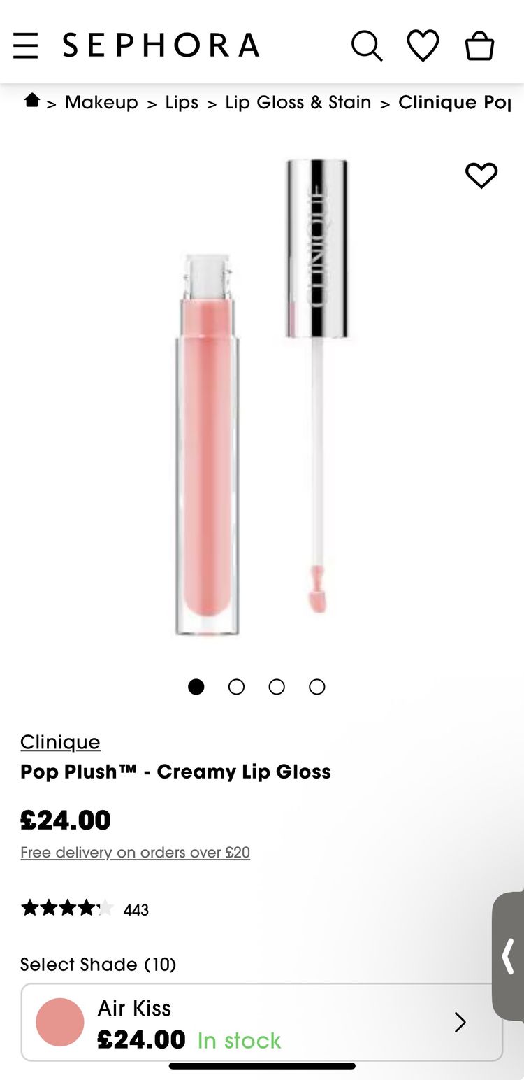 Clinique Pop Plush Creamy Lip Gloss RRP£24