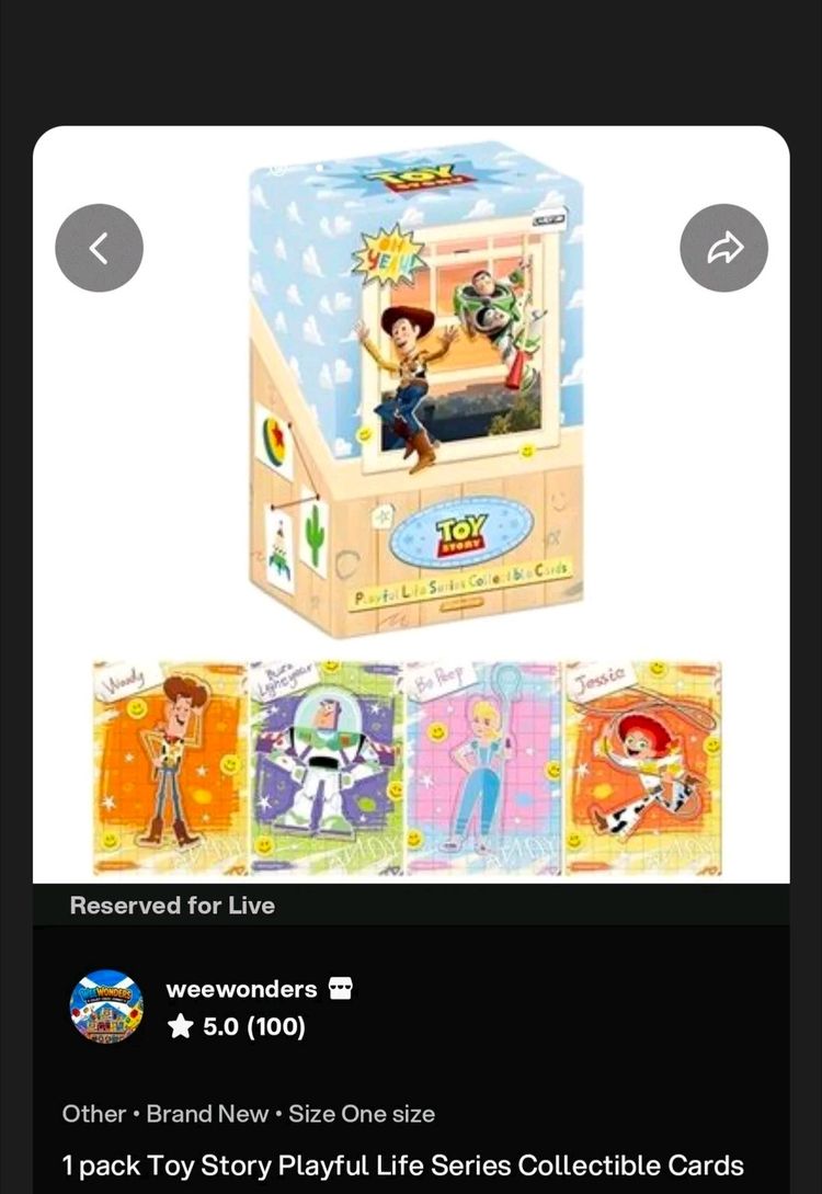 Toy Story Playful Life Series Collectible Cards sealed box