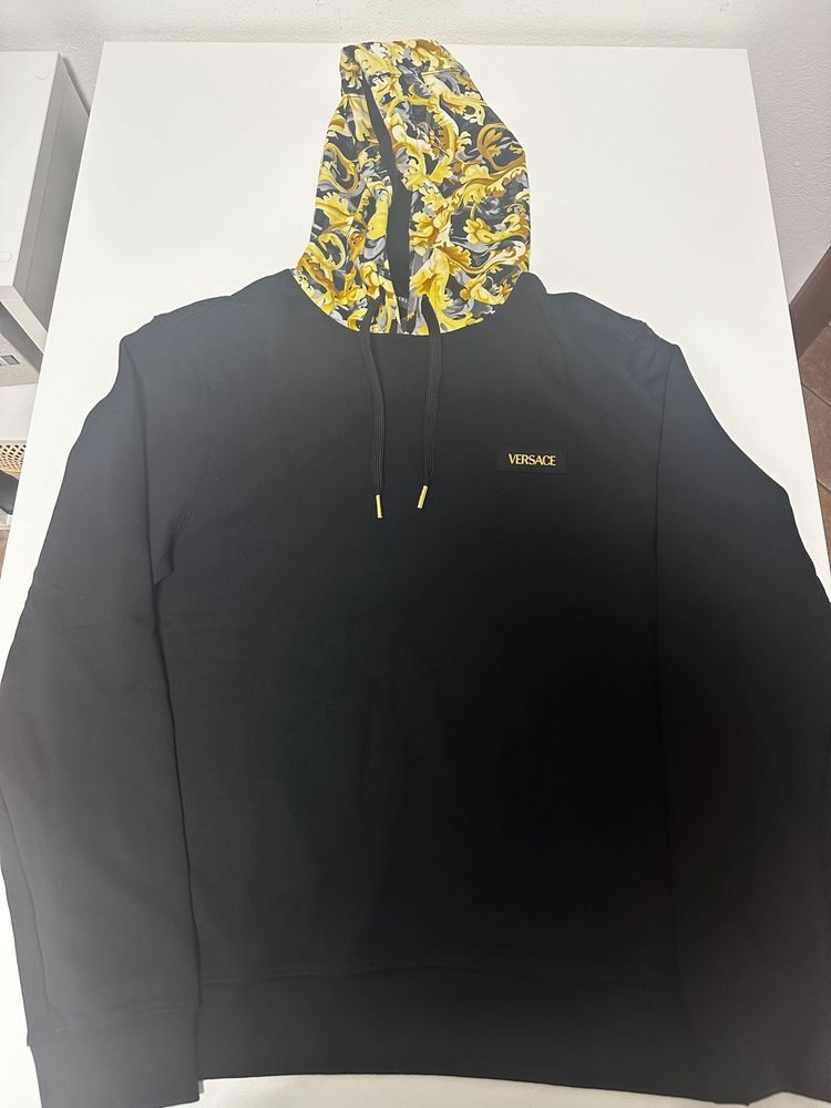 Versace Black Hoodie With Barocco Hood image 2