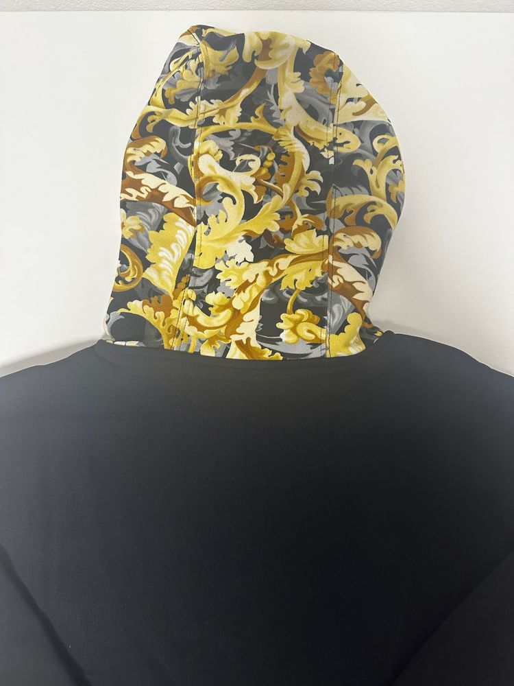 Versace Black Hoodie With Barocco Hood image 9