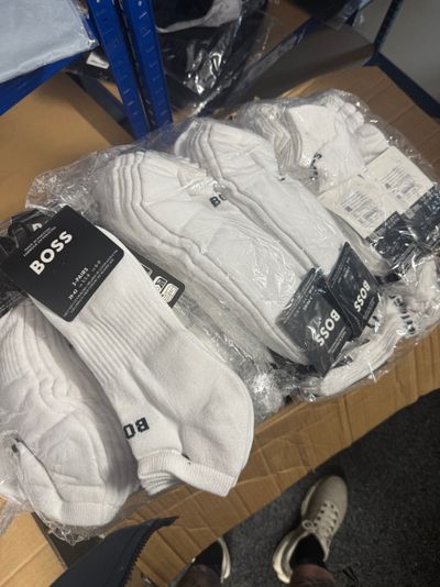 Boss White ankle socks 5-8