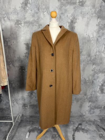 Alpaka Płaszcz Brown Long Coat