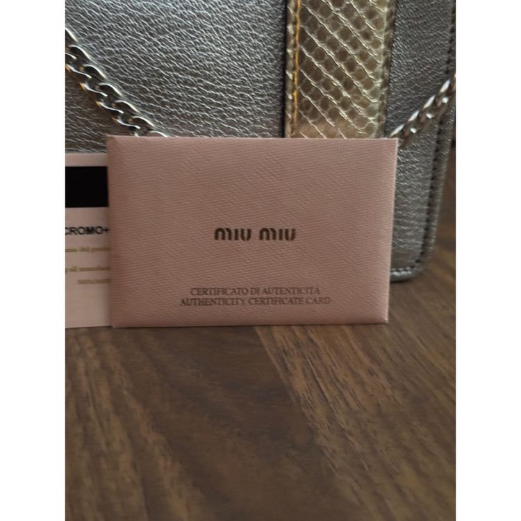 Miu Miu shoulder bag in Madras & metallic Ayers leather – Crystal jewel buckle (Authenticity card) imagen 2