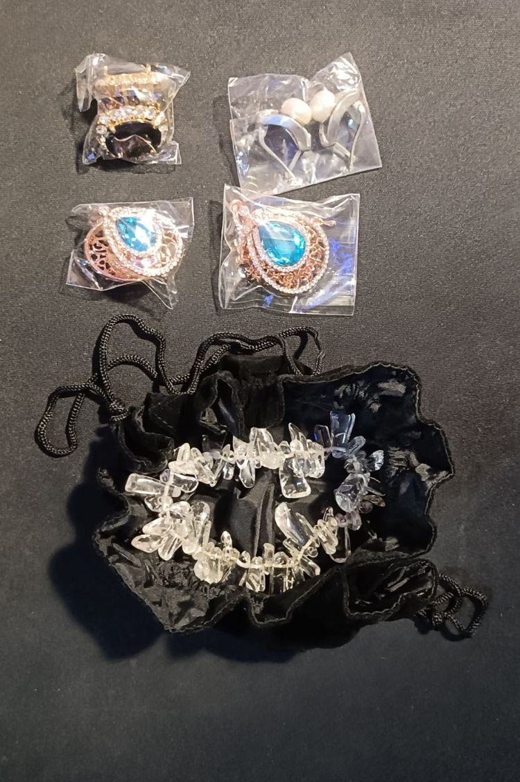 Assorted Costume Jewelry Set With Storage Box And Pouches 6