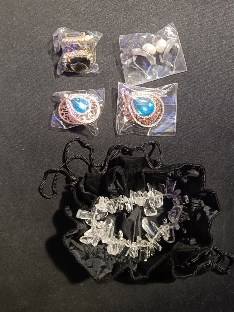 Assorted Costume Jewelry Set With Storage Box And Pouches 7