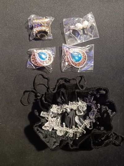 Assorted Costume Jewelry Set With Storage Box And Pouches 7