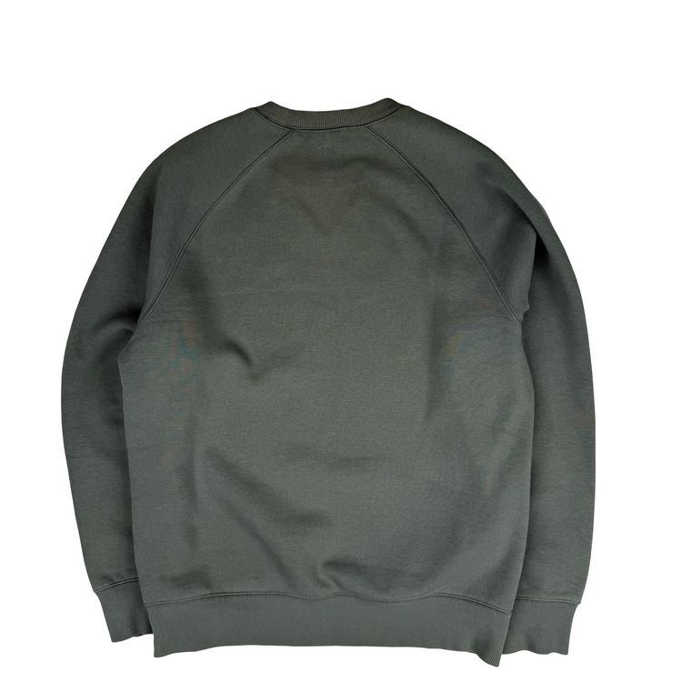 Immagine di Carhartt Sage Green Thick Cotton Blend Crew Neck Jumper - Small 7