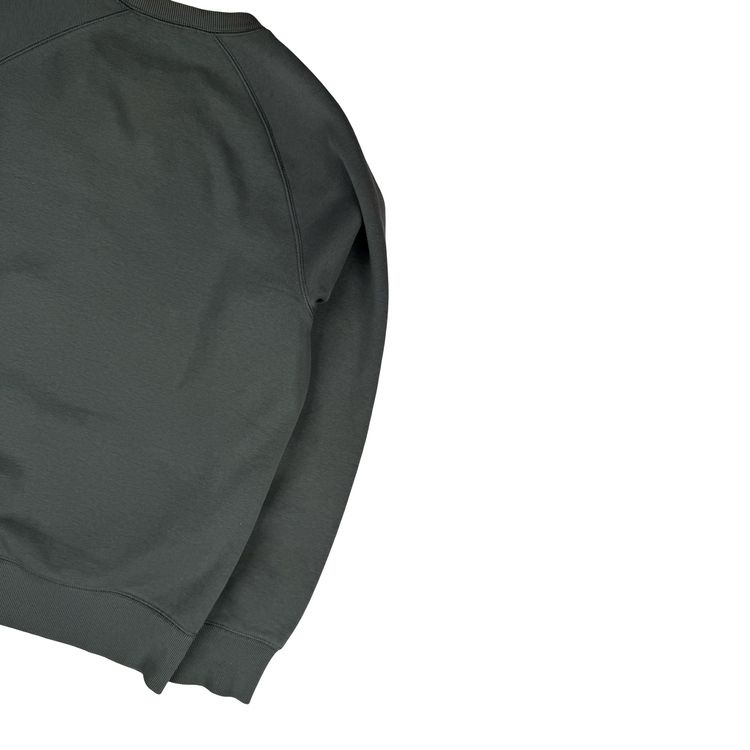 Immagine di Carhartt Sage Green Thick Cotton Blend Crew Neck Jumper - Small 3