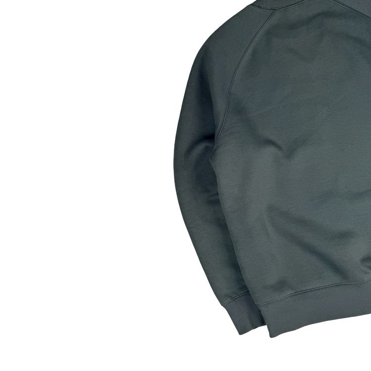 Immagine di Carhartt Sage Green Thick Cotton Blend Crew Neck Jumper - Small 6