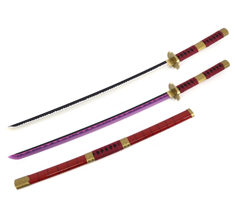One Piece Sword Sandai Kietsu Sword LED Light Up Sword Cosplay Prop Replica Wood image 2