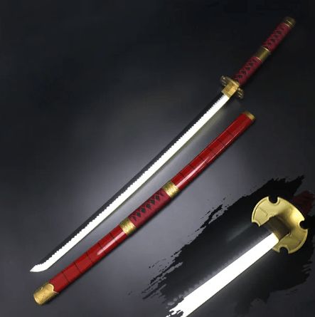 One Piece Sword Sandai Kietsu Sword LED Light Up Sword Cosplay Prop Replica Wood image 1