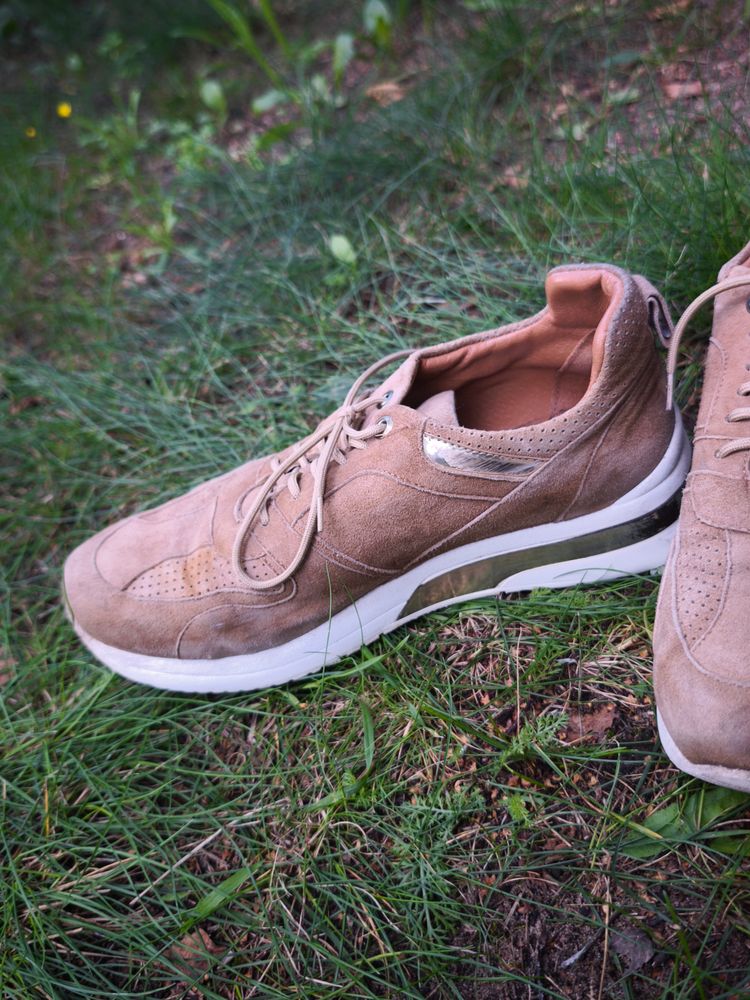 Beige Suede Sneakers 5
