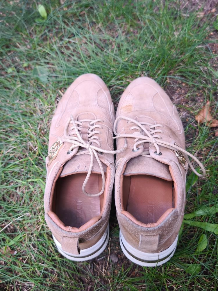 Beige Suede Sneakers 4