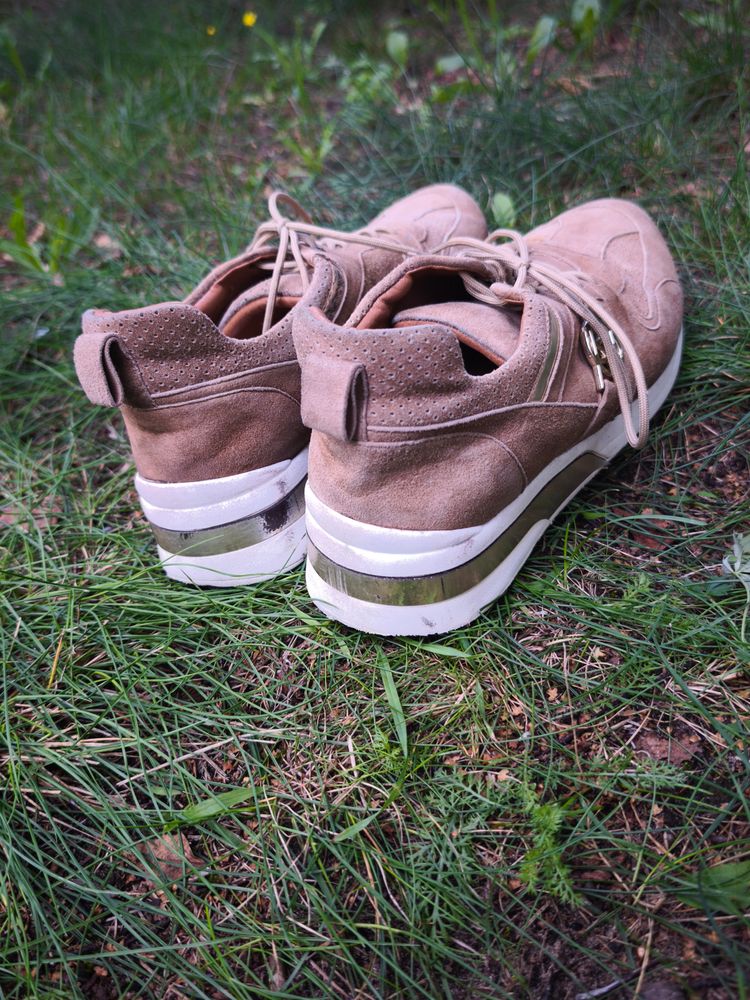 Beige Suede Sneakers 7