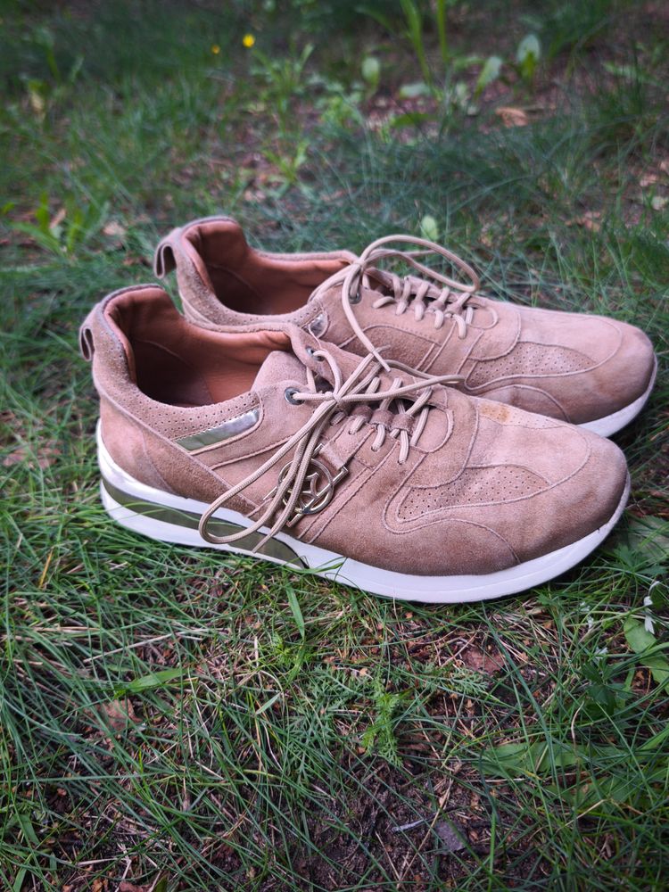 Beige Suede Sneakers 2