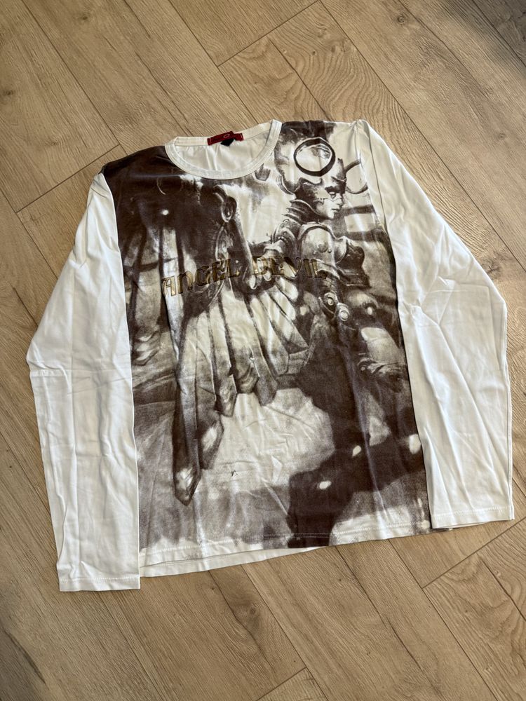 Angel Devil Long Sleeve Graphic Shirt