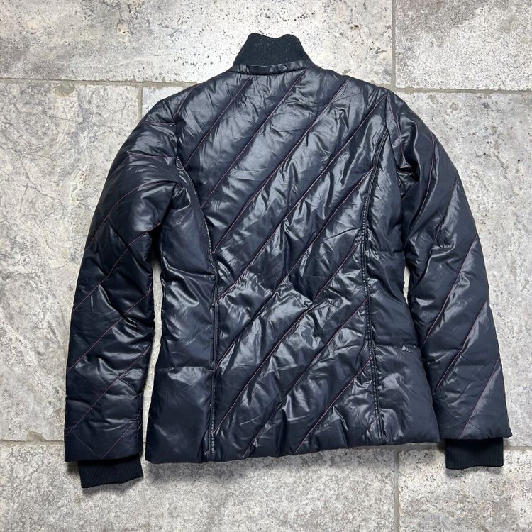 Reebok Puffer Jacket Vintage High Neck Sports Coat, Black, Womens Small 2