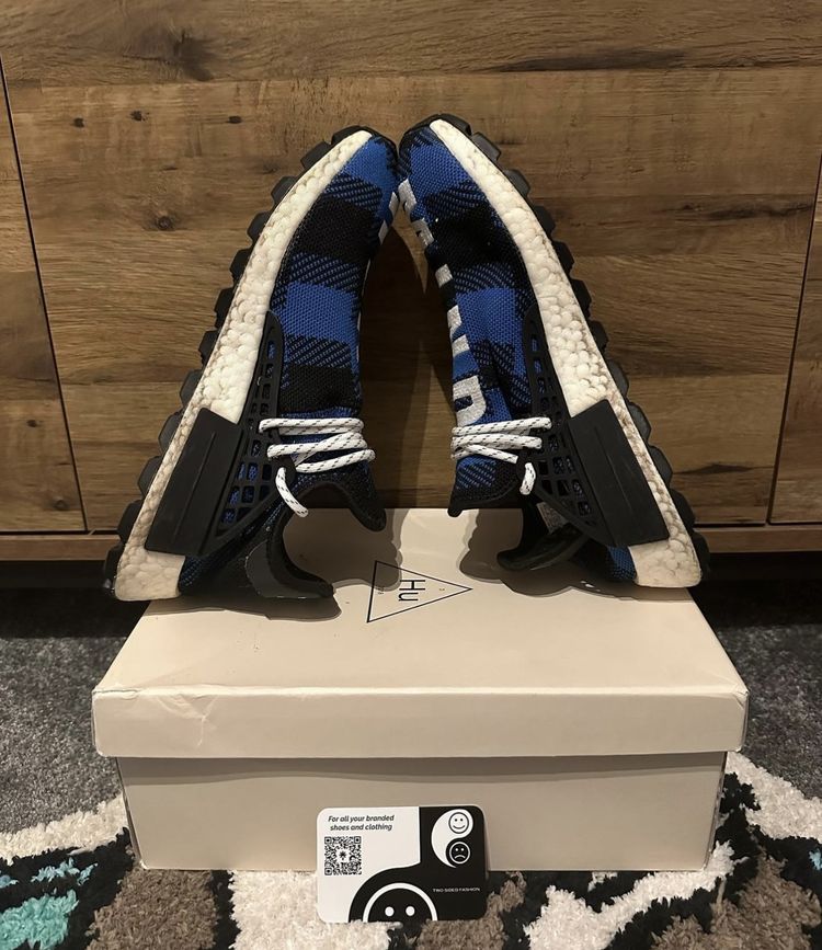 Pharrell NMD BBC blue plaid UK 8.5 7
