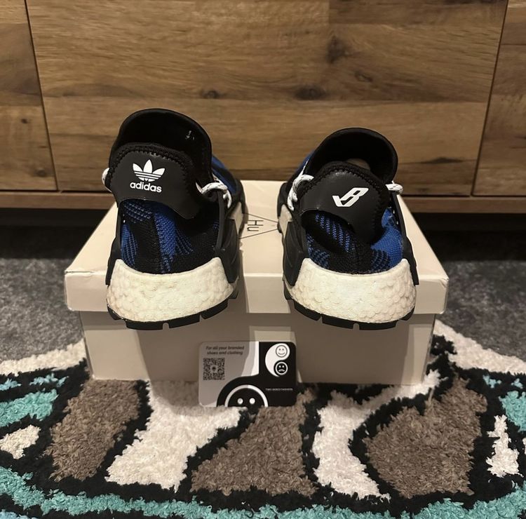 Pharrell NMD BBC blue plaid UK 8.5 5