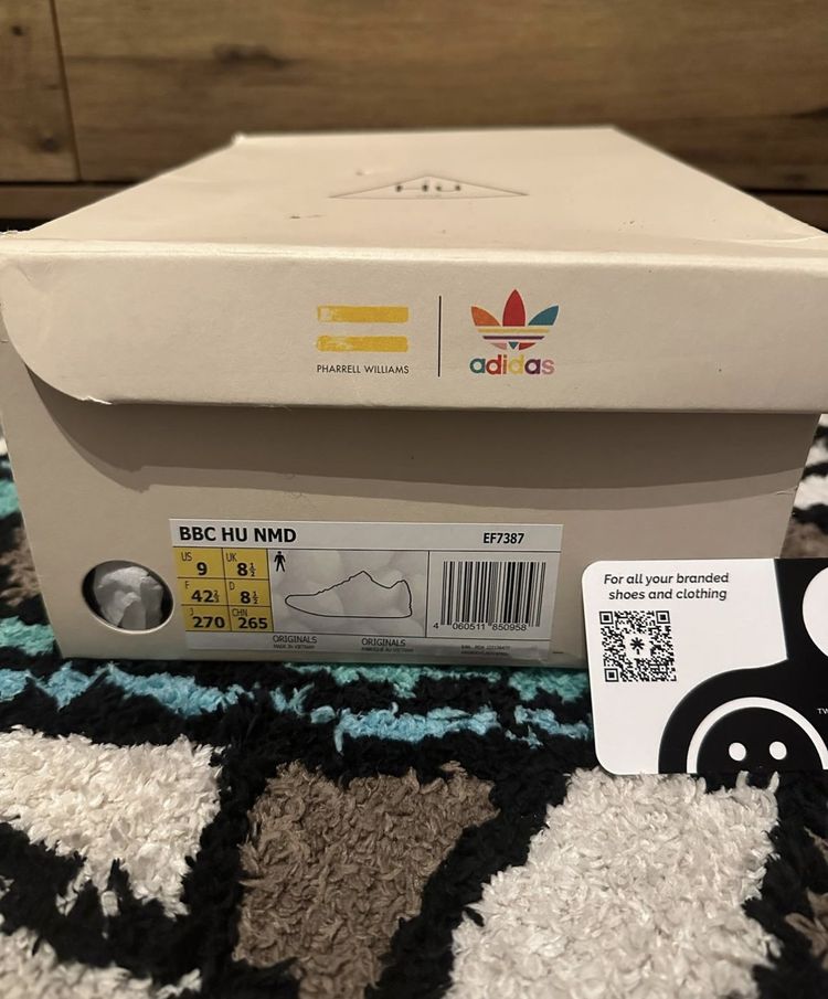 Pharrell NMD BBC blue plaid UK 8.5 4