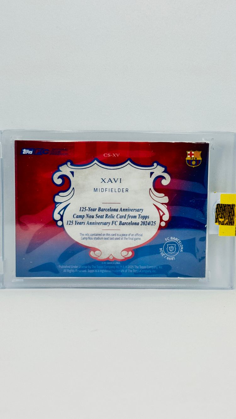 Relic /125 - Xavi Hernández - Barcelona -  Topps Fc Barcelona 125 anniv 2