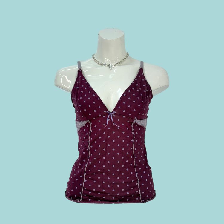 Purple Polka Dot Camisole Top